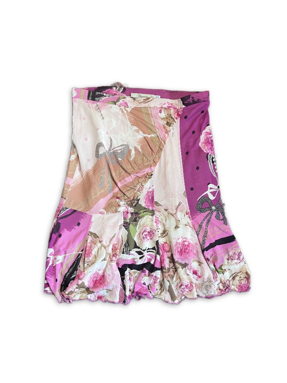 Blumarine - SS02 Patchwork Floral Skirt Preloved